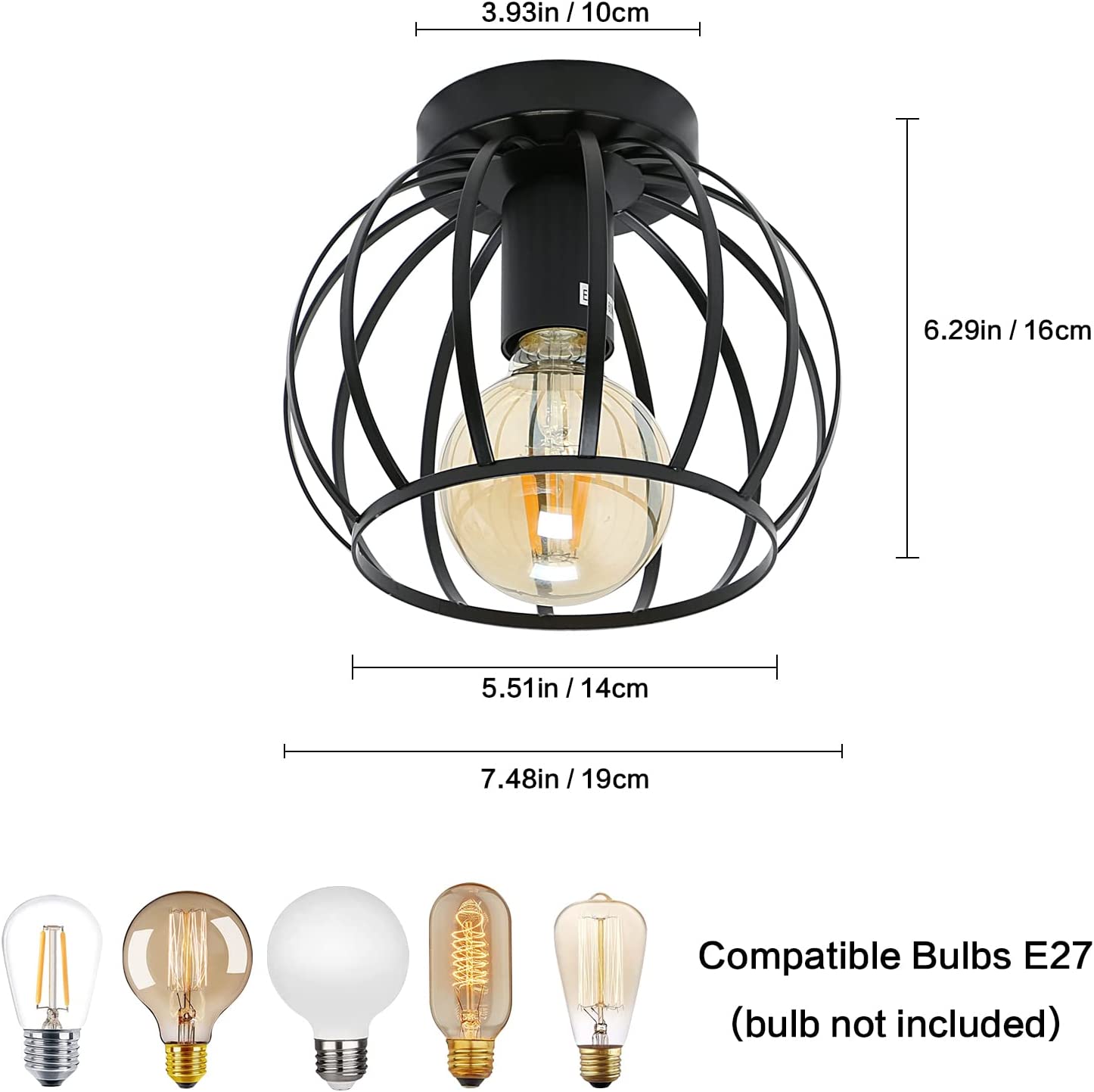 black industrial ceiling lights