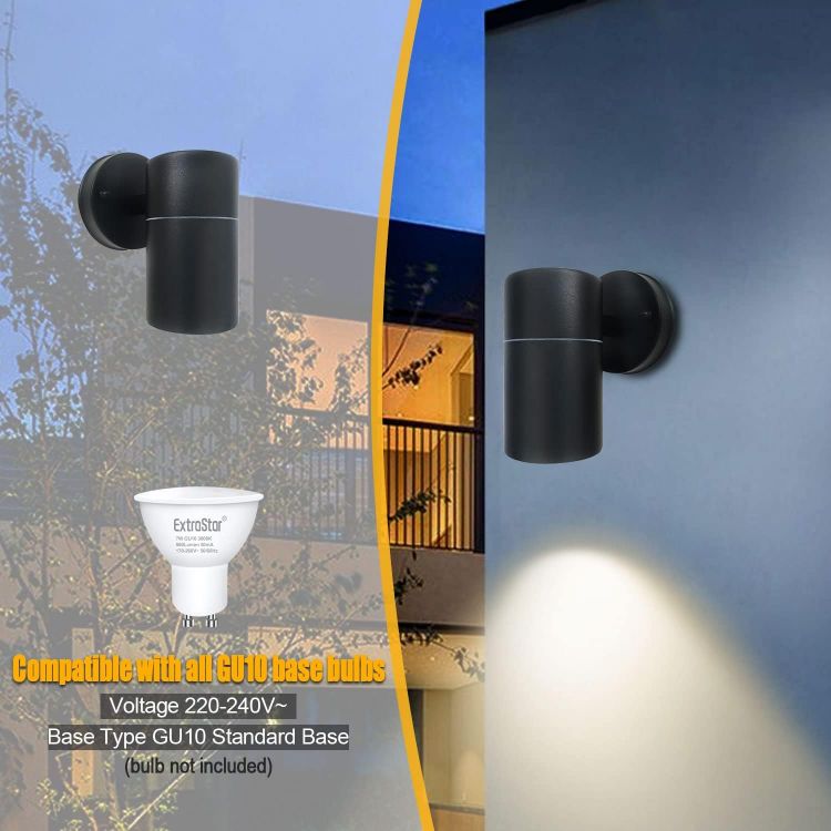 Picture of Modern Outdoor Wall Lighting, IP44 Rated Black Outdoor Garden Down Wall Light for Garden, Patio, Balcony