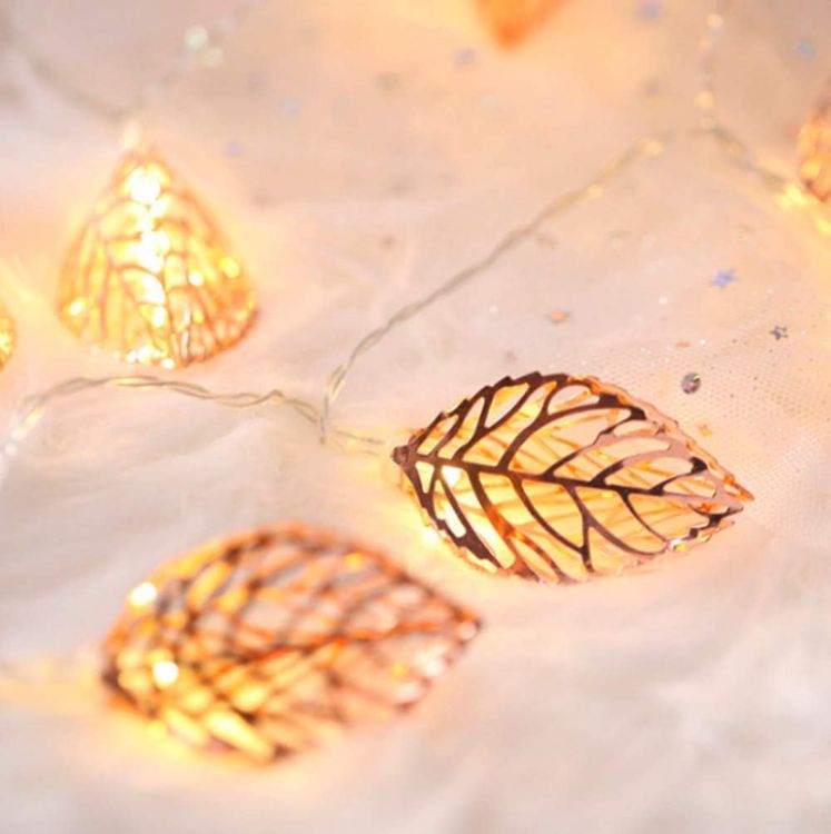 Picture of 20LED Fairy String light Gold Metal Lights, USB Type & remote control