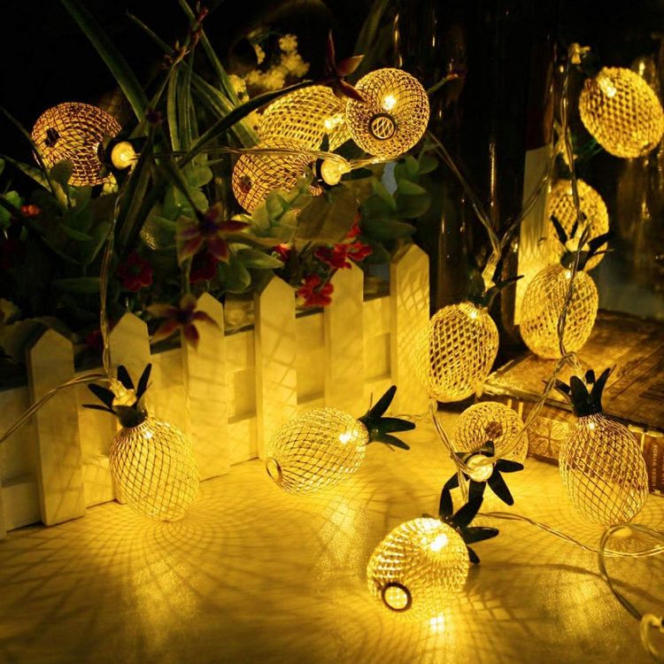Picture of 20 LED Pineapple Fairy String Lights Waterproof USB Powered Curtain Indoor/Outdoor Decorative Lighting,3m