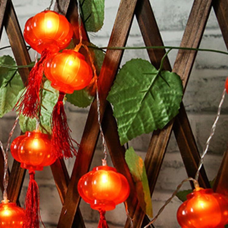 Picture of String Light Post Xmas Fairy Light Chinese Spring Festival Supplies Hanging Lantern Lights, New Year Lanterns Lunar New Year Decorations