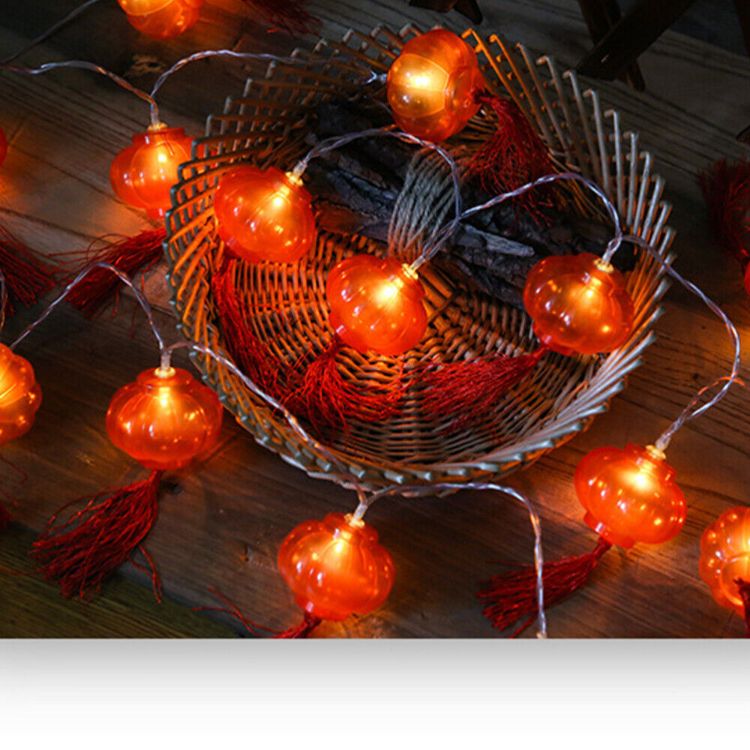 Picture of String Light Post Xmas Fairy Light Chinese Spring Festival Supplies Hanging Lantern Lights, New Year Lanterns Lunar New Year Decorations