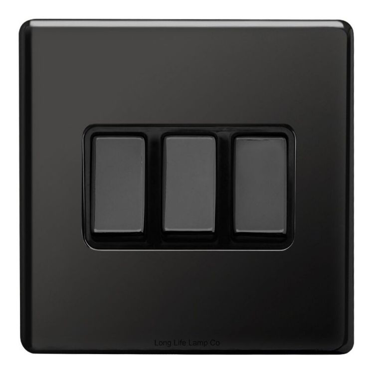 Picture of Mega Socket Screwless Slim Flatplate Light Socket & Switches BLACK NICKEL Range