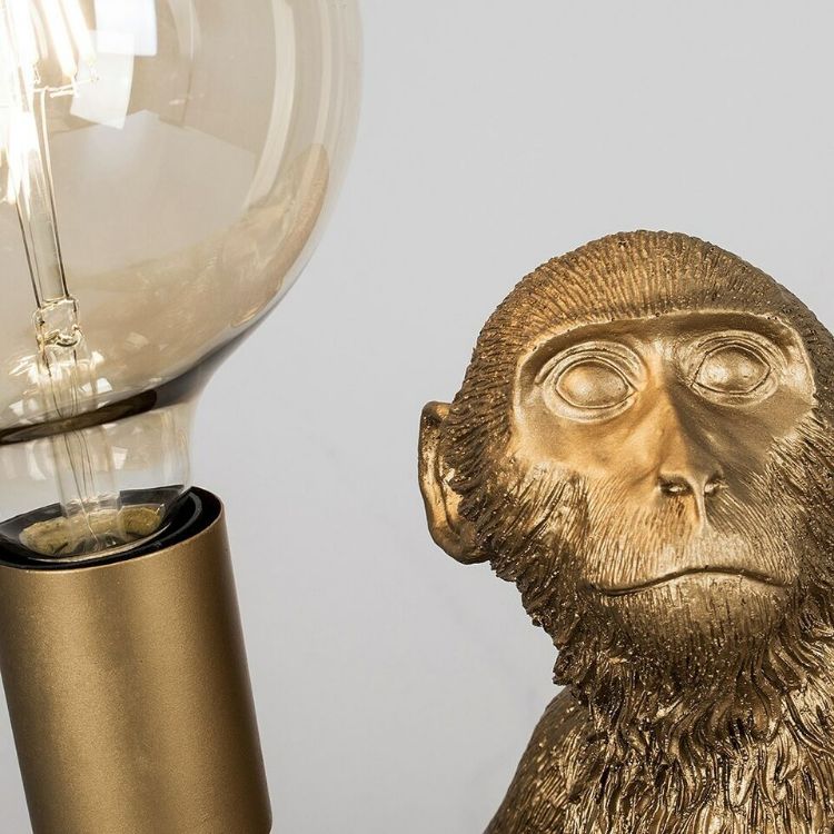 Picture of Table Lamp Modern Monkey Animal Light Bedroom Living Room LED Giant Globe Bulb