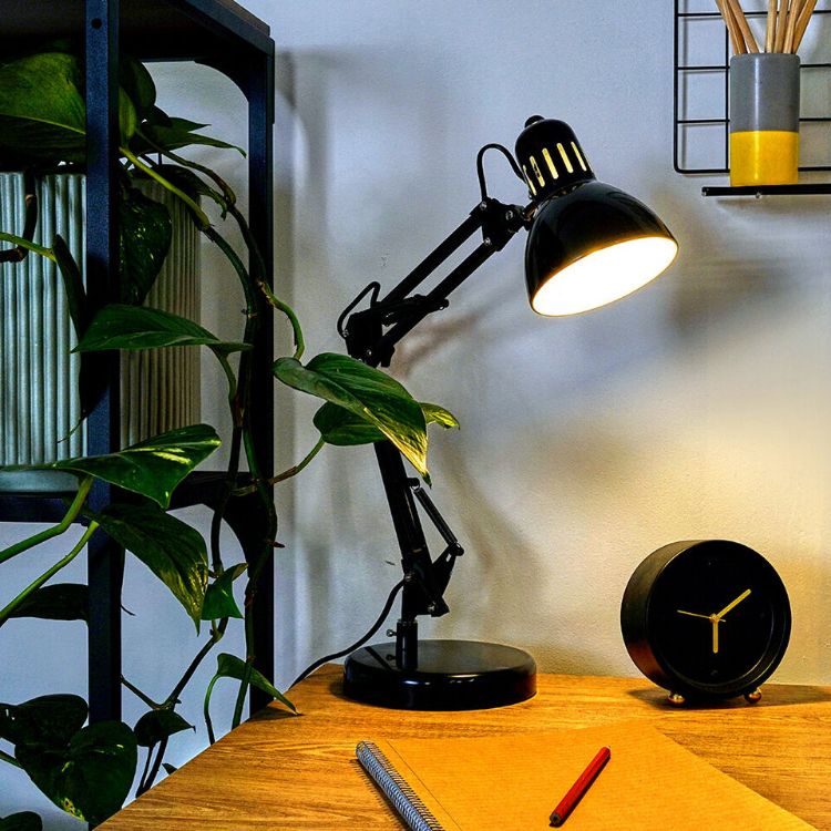 Picture of Adjustable Reading Desk Lamp 35cmTall Angled Table Spotlight LED Light Bulb