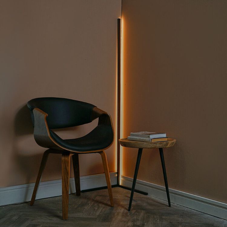 Picture of Metal Corner Floor Lamp Free Standing Tri Bar 25W LED Light Living Room Lighting