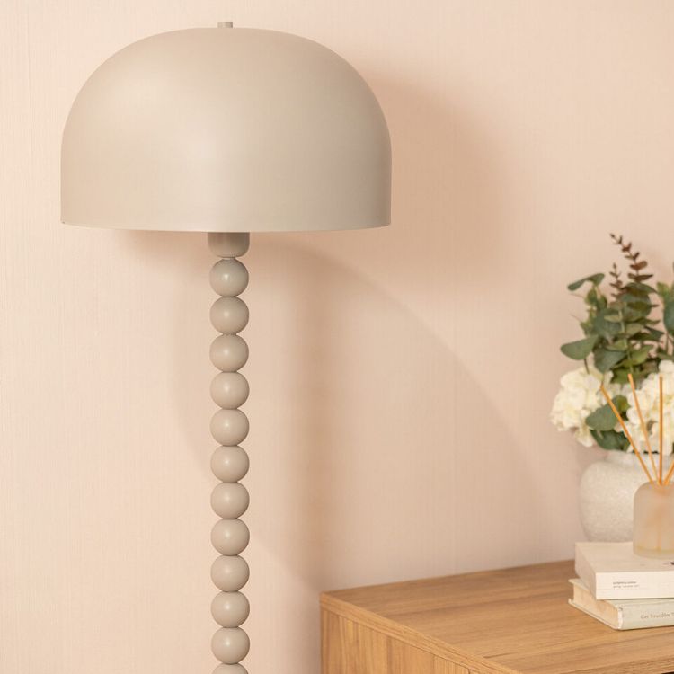 Picture of Pebble Abstract Floor Lamp Metal Dome Lampshade Standard Living Room Light With Bulb