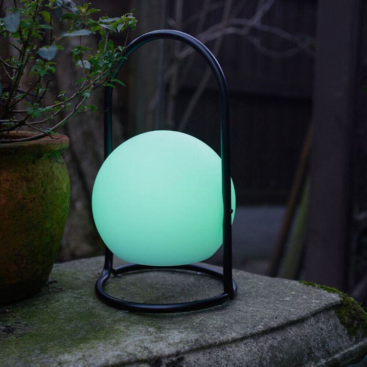 Picture of Outdoor Table Lamp Modern Globe Colour Changing LED Rechargeable LED IP44 Light