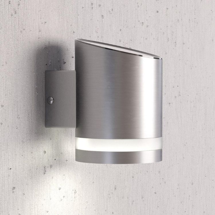 Picture of Stainless Steel Solar Premium Powered Outdoor Wall Light with Motion Sensor Aluminium