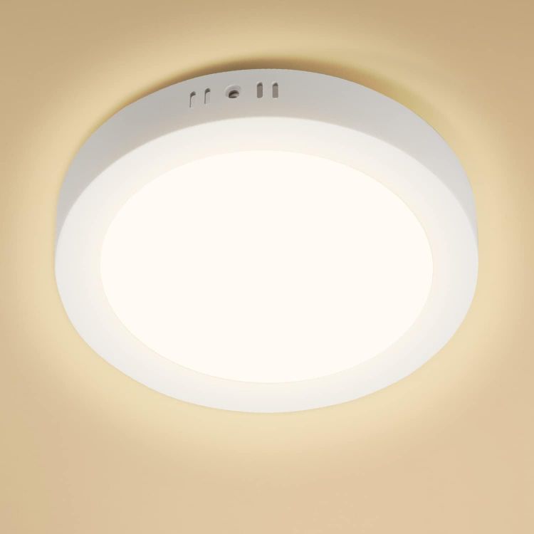 Picture of 18W Round Surface Mounted LED Ceiling Lights, 1980Lumen Warm White 3000K, LED Panel Ceiling Lamp for Living Room, Kitchen
