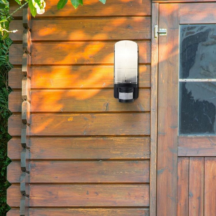 Picture of Outdoor Bulkhead Security PIR Motion Sensor Light Garden Lighting (Black)