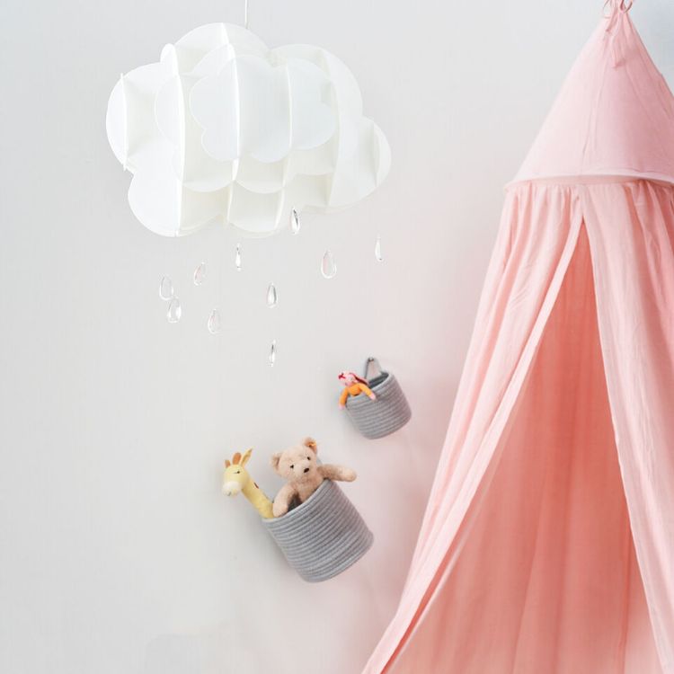 Picture of Nursery Bedroom Lampshade Cloud Pendant Jewel Droplets Ceiling Light Shade