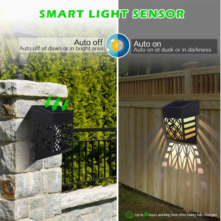 Picture of Solar Fence Lights, Solar Decorative Outdoor Garden Lights, Waterproof Wireless Outdoor Lights for Garden, Fence