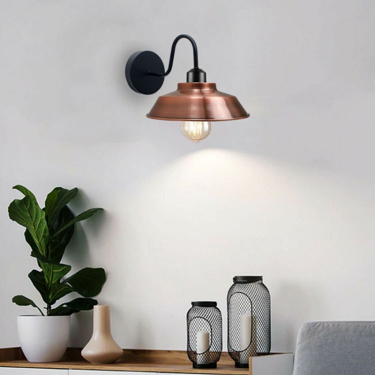 Picture of  Modern Rustic Sconce Lampshade Vintage Industrial Wall Light Fixture UK