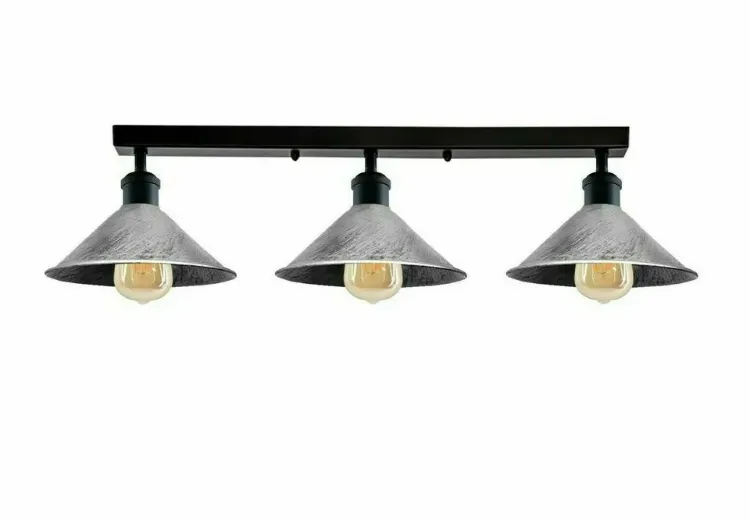 Picture of Vintage Industrial 3-Head Pendant Lamp 3-Way Ceiling Light with E27 Socket 