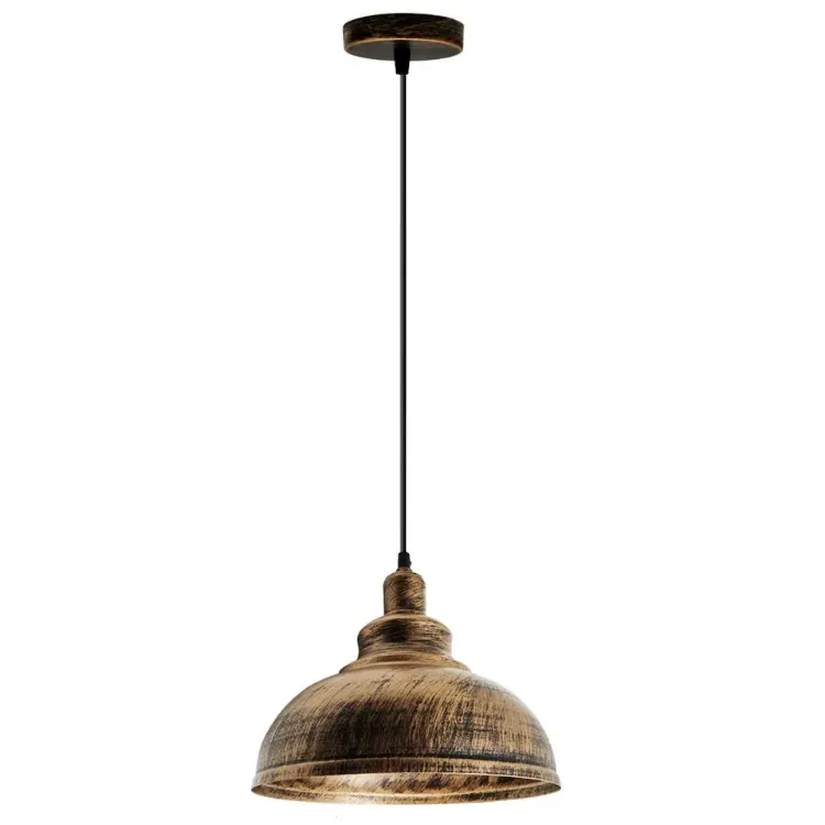 Picture of Vintage Antique Metal Pendant Lamp Shade - Hanging Ceiling Light Shade for Kitchen Chandelier Home