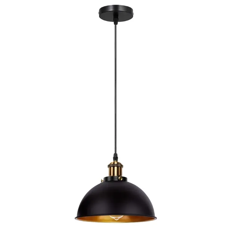 Picture of  Industrial Retro Metal Pendant Light Creative Semicircular Shape Hanging Lamp Shade Ceiling Lighting Lamps