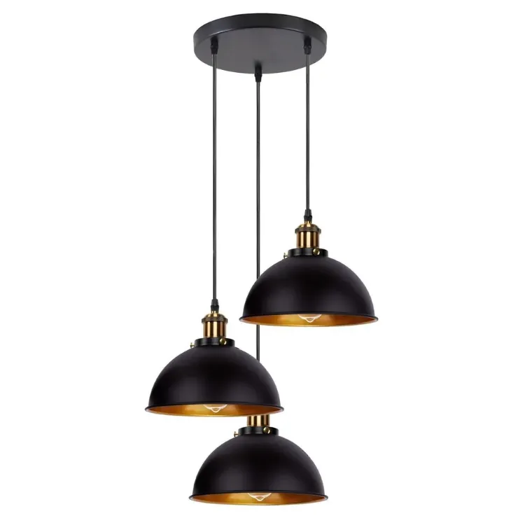 Picture of Industrial Suspended Ceiling Pendant Light Fitting Retro Metal Curvy Hanging Light