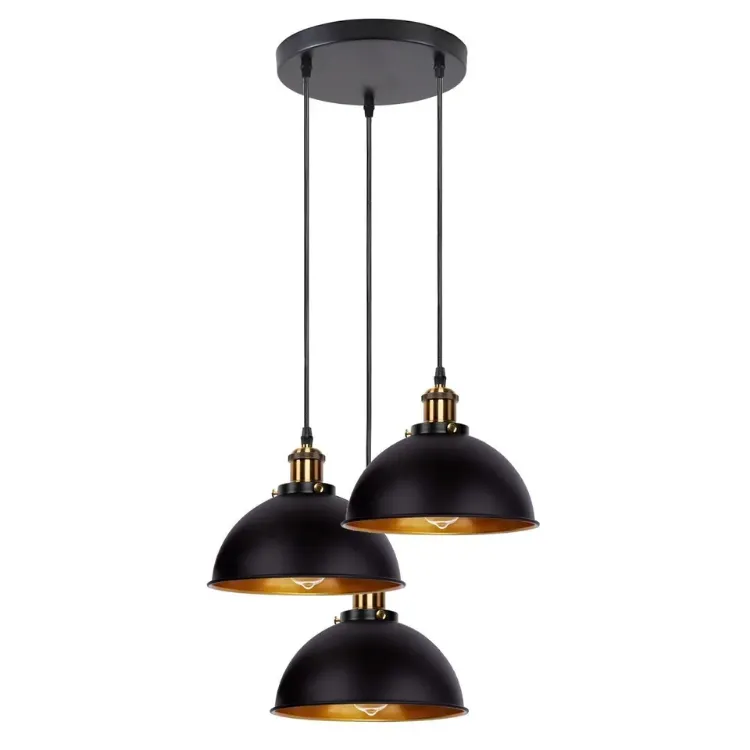 Picture of Industrial Suspended Ceiling Pendant Light Fitting Retro Metal Curvy Hanging Light