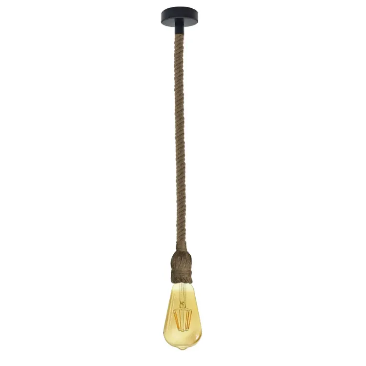 Picture of  Vintage Retro Industrial Hanging Hemp Rope Pendant Light Retro Ceiling Fitting with E27 Holder