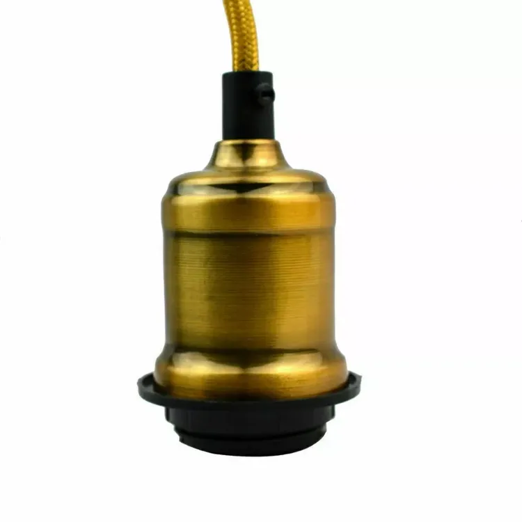 Picture of Vintage Industrial Pendant Light Kit E27 Bulb Holder & Ceiling Rose Fixture