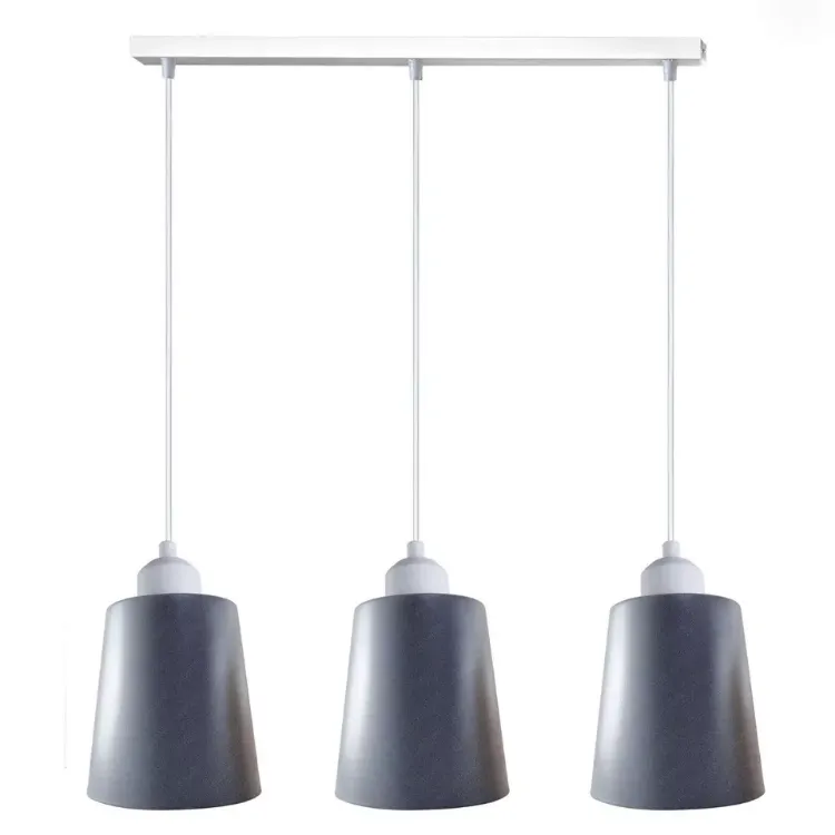 Picture of Industrial Modern 3-Way Decor Vintage Hanging Ceiling Light Bell-Shaped Matt Black Pendant