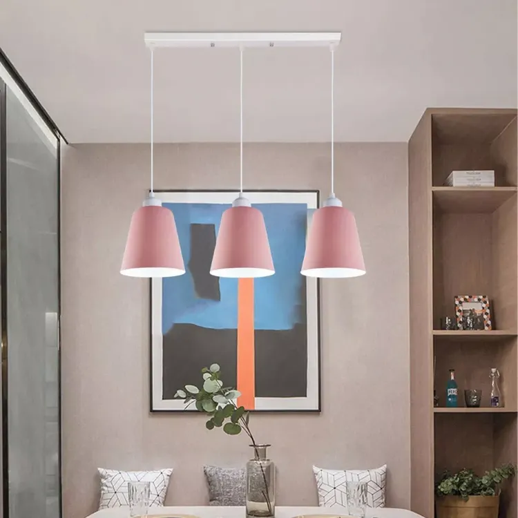 Picture of Modern Industrial 3-Way Decor Vintage Hanging Ceiling Light Bell-Shaped Matt Black Pendant