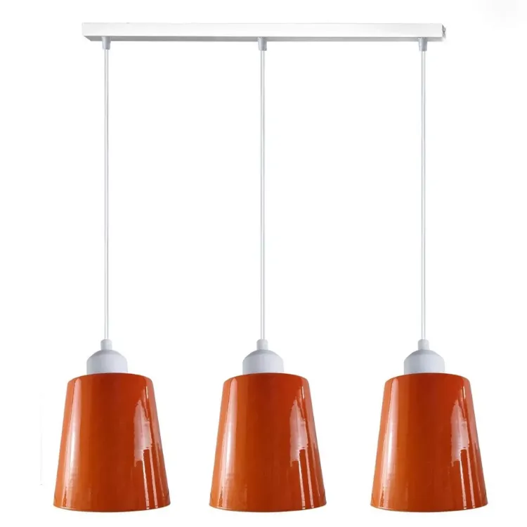 Picture of Modern Industrial Loft 3-Way Decor Vintage Hanging Ceiling Pendant Light Orange Pendant