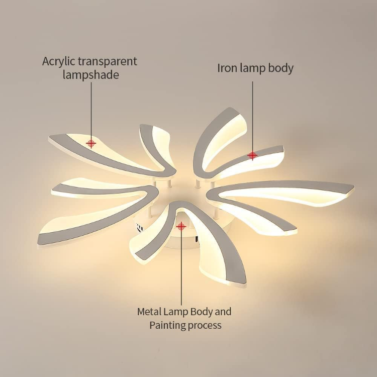 Picture of Ceiling Light Dimmable, LED Ceiling Lighting 48W 5400LM, 3000K-6500K, Acrylic Modern Lighting Fixture with Remote Control for Living Room Bedroom