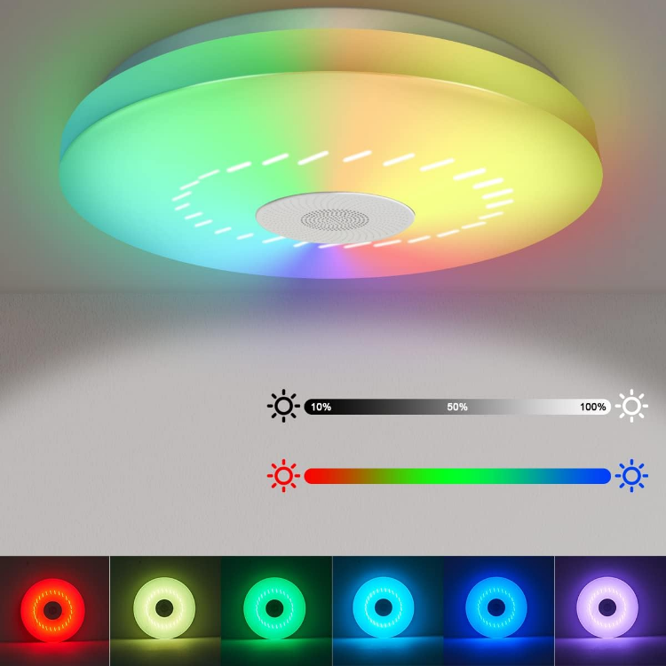 Picture of 56W RGB LED Ceiling Light with Bluetooth Speaker Ceiling Lamp with remote control