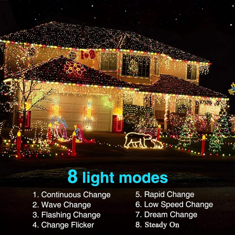 Picture of Solar Fairy Lights Outdoor, 72ft/22M 200 LED Solar String Lights, 8 Modes Waterproof Solar Christmas Lights