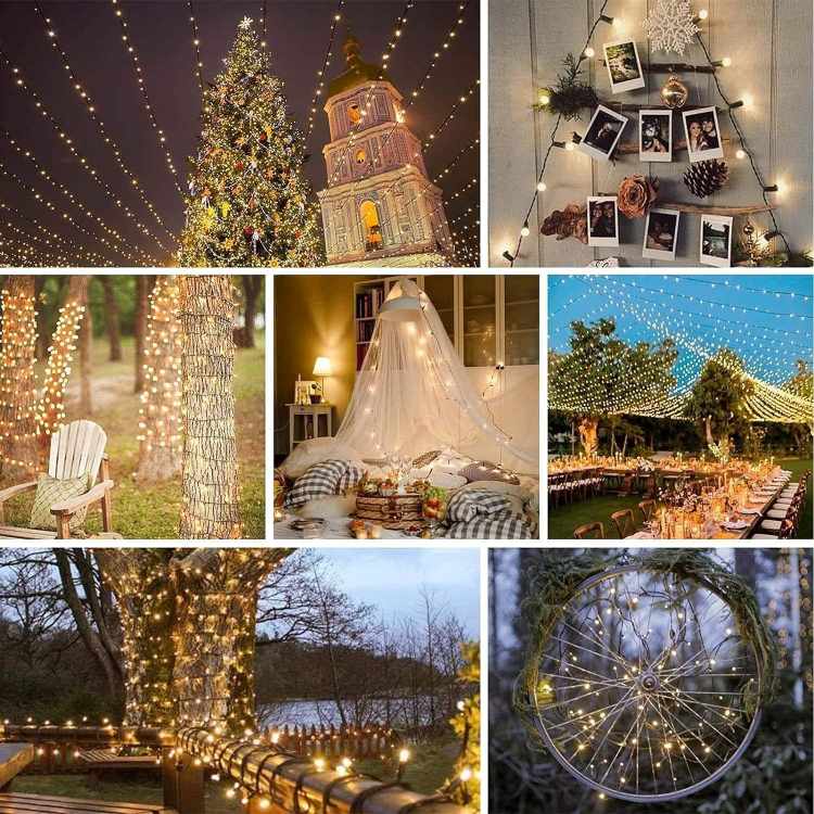 Picture of Solar Fairy Lights Outdoor, 72ft/22M 200 LED Solar String Lights, 8 Modes Waterproof Solar Christmas Lights