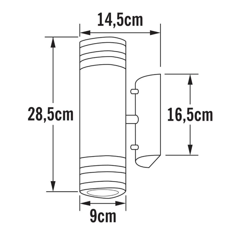 Picture of Outdoor Wall Lights Mains Powered/Modena Wall Light Double Up Down/2 x 35 W E27 Max Wall Lamp