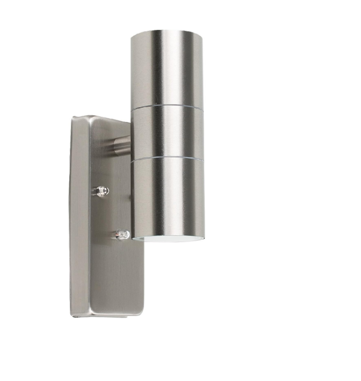 Picture of Modern Brushed Chrome IP44 Rated Up/Down Outdoor Security Wall Light