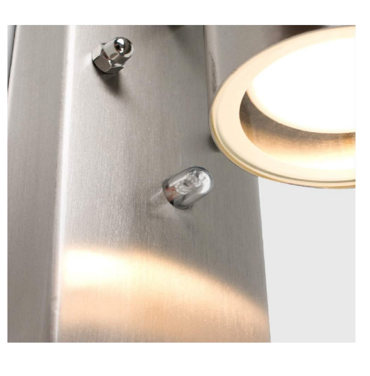 Picture of Modern Brushed Chrome IP44 Rated Up/Down Outdoor Security Wall Light