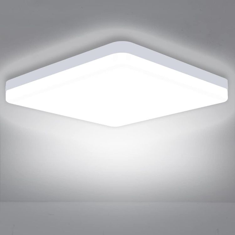 Picture of 24W Bathroom Lights Ceiling, Ceiling Lights Round, Indoor Dome Flush Ceiling Light for Bulkhead, Bedroom, Utility Room,Stairs,Hallway