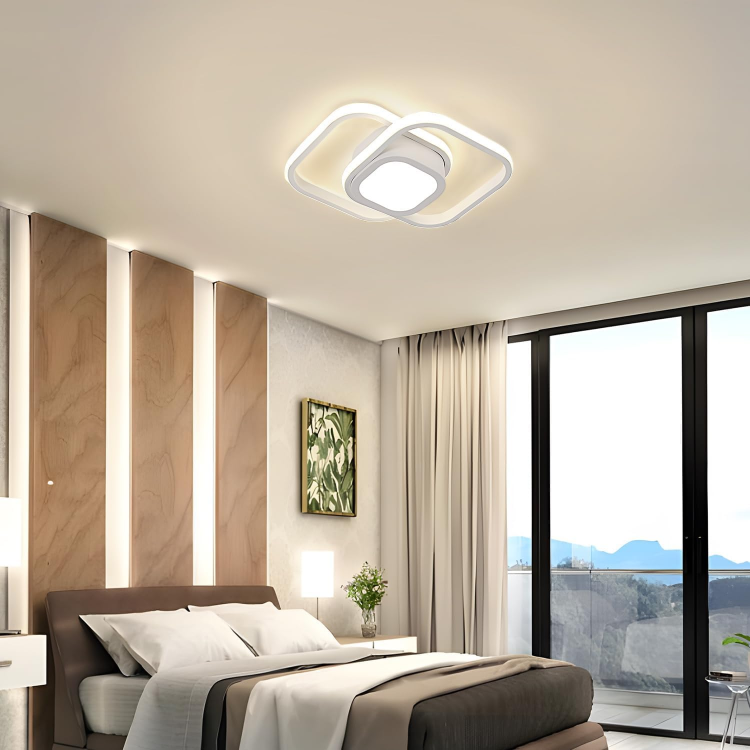 Picture of Ceiling Light, 32W 4000K Neutral Light LED Ceiling Lighting, Modern Square Aluminum Ceiling Light Fitting for Bedroom, Living Room, Kitchen, Hallway, Bathroom