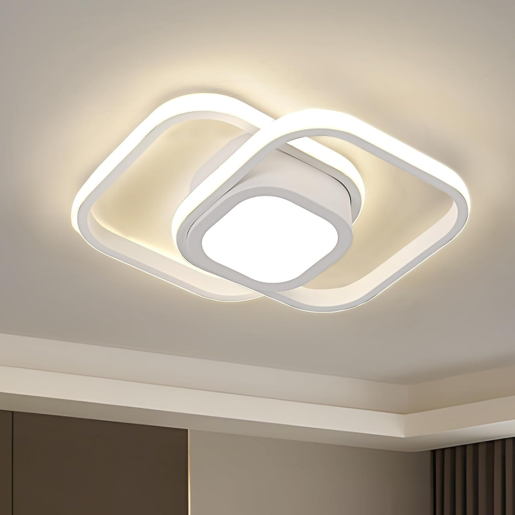 Picture of Ceiling Light, 32W 4000K Neutral Light LED Ceiling Lighting, Modern Square Aluminum Ceiling Light Fitting for Bedroom, Living Room, Kitchen, Hallway, Bathroom