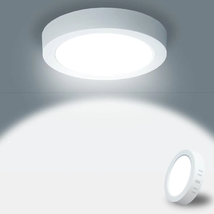 Picture of 6W Slim Round LED Ceiling Light 6500K, φ95mm 3.74inch Small Flush Cool White Lighting Ceiling for Hallway, Balcony, Kitchen, Corridor, Stairwell 𝐏𝐚𝐜𝐤 of 2