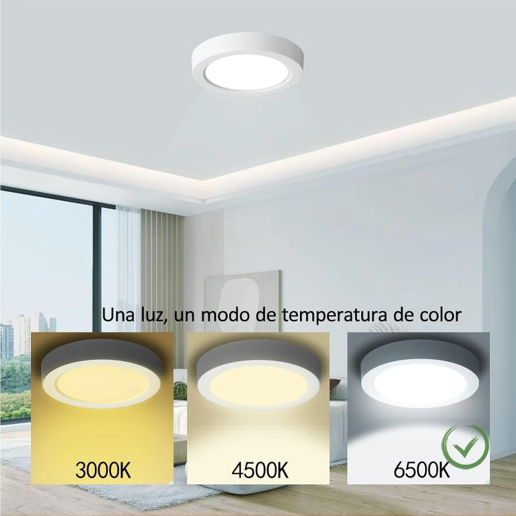 Picture of 6W Slim Round LED Ceiling Light 6500K, φ95mm 3.74inch Small Flush Cool White Lighting Ceiling for Hallway, Balcony, Kitchen, Corridor, Stairwell 𝐏𝐚𝐜𝐤 of 2