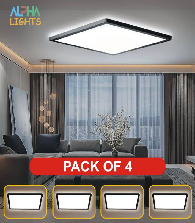 Picture of  4 Pack LED Modern Ultra-Slim Bathroom Light - 2200LM Bright Waterproof IP44 Ceiling Light for Hallway, Corridor, Kitchen, and More