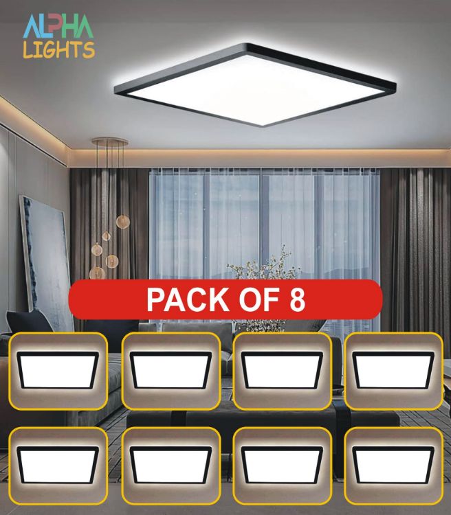 Picture of 28W Square LED Ceiling Light, IP44 Waterproof Bathroom Lights Ceiling, Ideal for Office, Kitchen, and Bedroom Ceiling Light