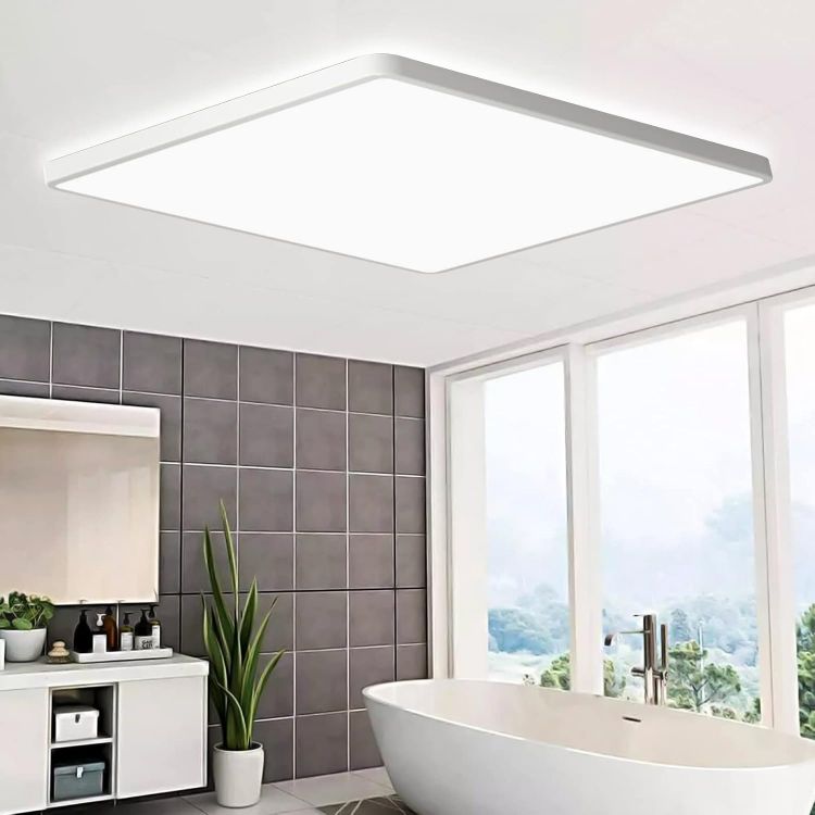 Picture of 36W LED Ceiling Light, 3240LM Waterproof Bathroom Lights Ceiling, Super Bright 6000K Cool White, Modern Square Flush Mounted Lighting Fixture