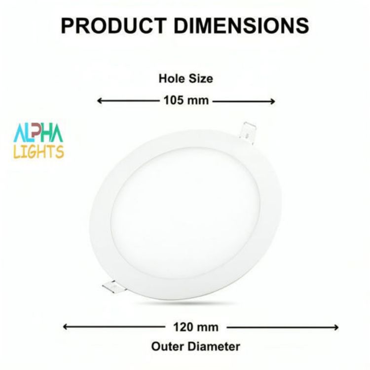 Picture of 6W LED Round Recessed Ceiling Flat Panel Down Light Ultra slim Lamp Cool White 6500K