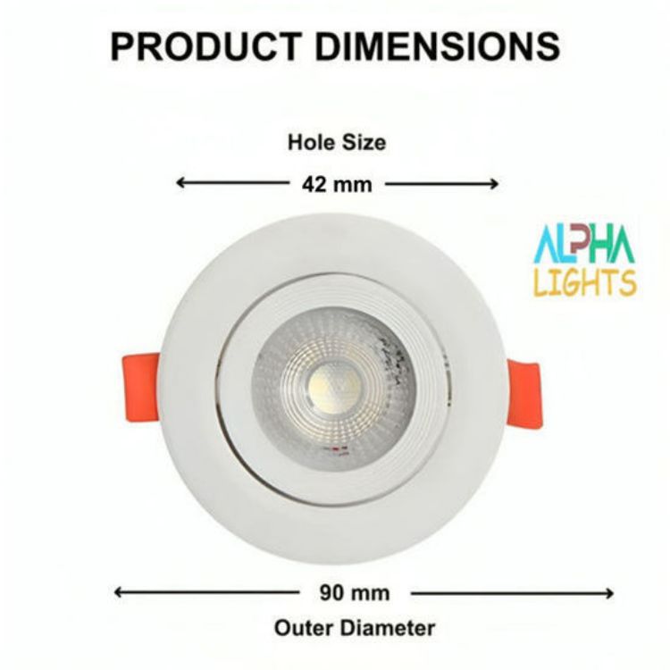 Picture of Round Recessed Mounted Adjustable SMD Downlight 5W Spotlight Adjustable Recessed LED Downlight