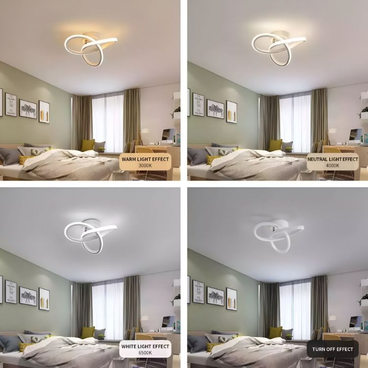 Picture of Sleek Modern LED Pendant Ceiling Light Chandelier for Living Room, Bedroom, and Contemporary Spaces - Stylish and Energy-Efficient Lighting Solution