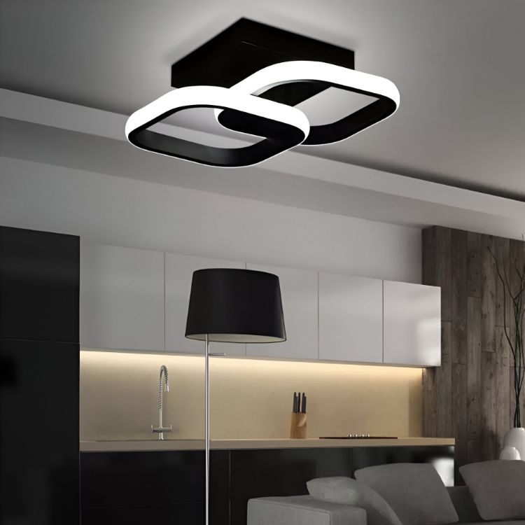 Picture of Sleek Modern LED Pendant Ceiling Light Chandelier for Living Room, Bedroom, and Contemporary Spaces - Stylish and Energy-Efficient Lighting Solution