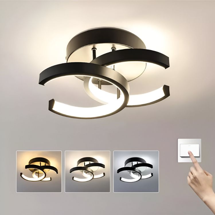 Picture of Sleek Modern LED Pendant Ceiling Light Chandelier for Living Room, Bedroom, and Contemporary Spaces - Stylish and Energy-Efficient Lighting Solution