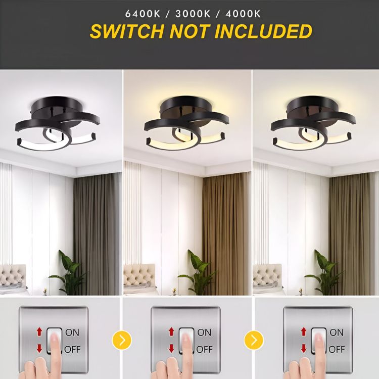 Picture of Sleek Modern LED Pendant Ceiling Light Chandelier for Living Room, Bedroom, and Contemporary Spaces - Stylish and Energy-Efficient Lighting Solution