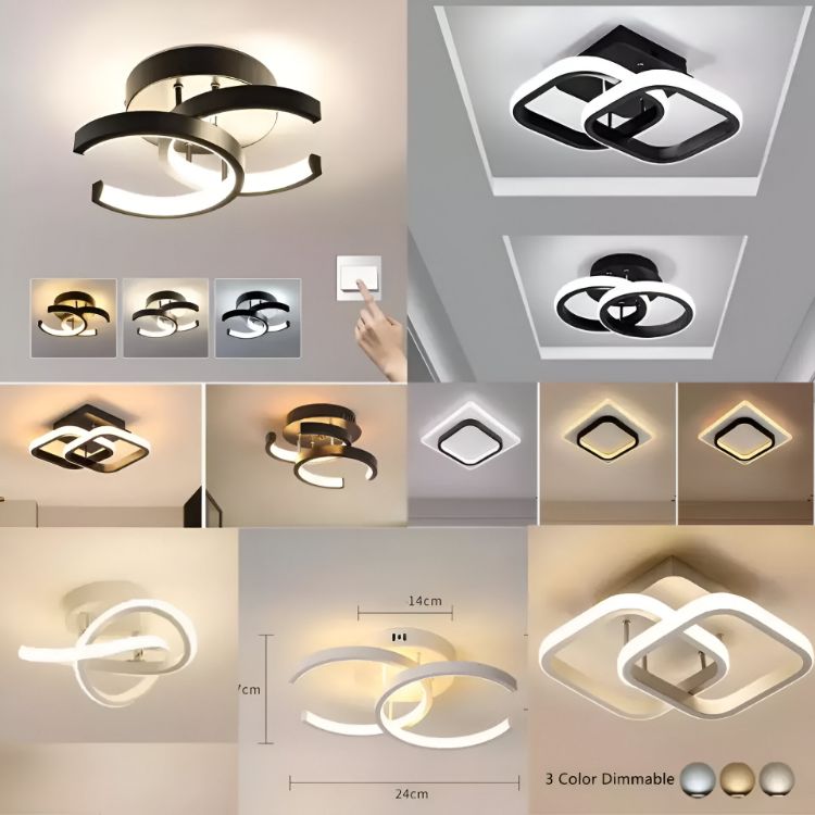 Picture of Sleek Modern LED Pendant Ceiling Light Chandelier for Living Room, Bedroom, and Contemporary Spaces - Stylish and Energy-Efficient Lighting Solution